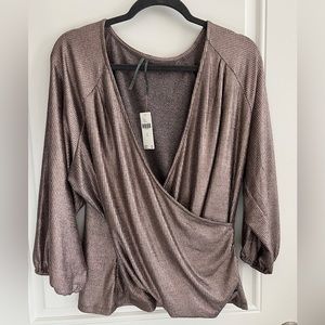 Anthropologie Metallic Top NWT